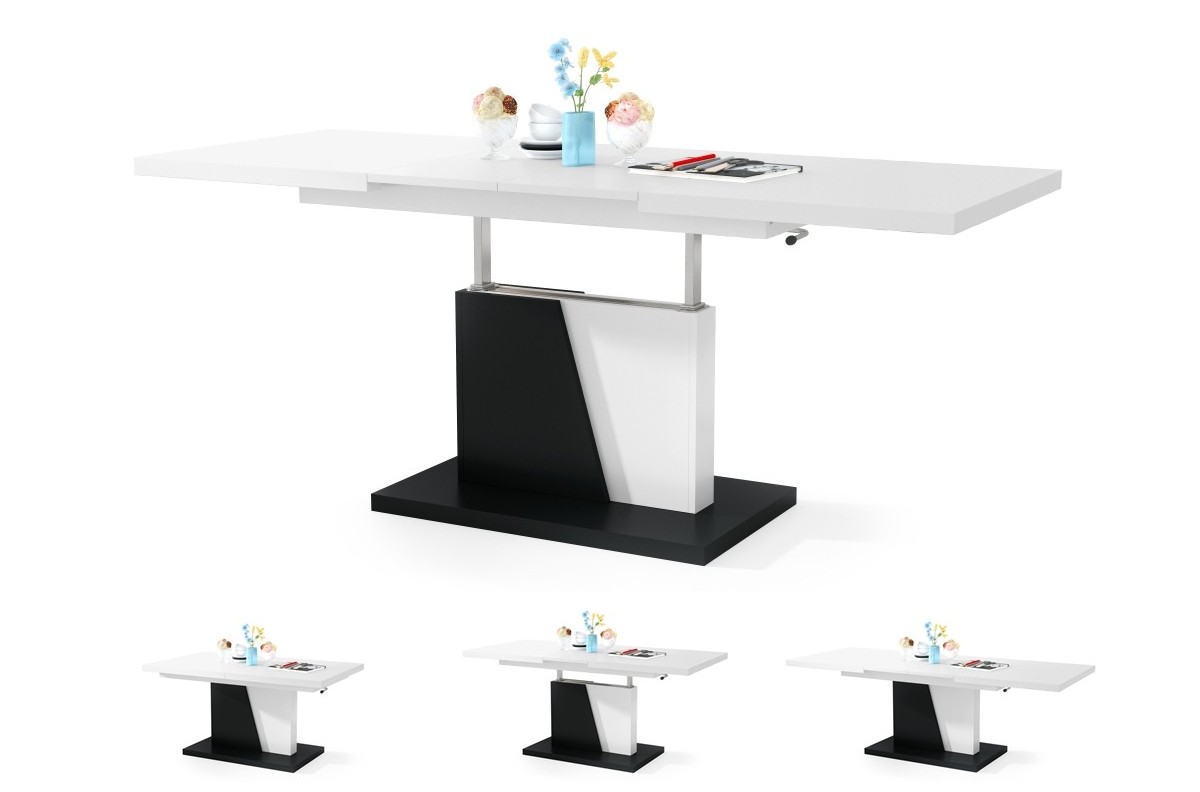 GRAND NOIR baltas/juodas - MODERNUS IŠTRAUKIAMAS PAKELIAMAS SUOLAS