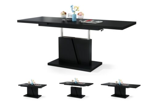 GRAND NOIR matinės juodos spalvos – MODERNUS IŠPLĖSTAMAS KĖLIMO STALAS