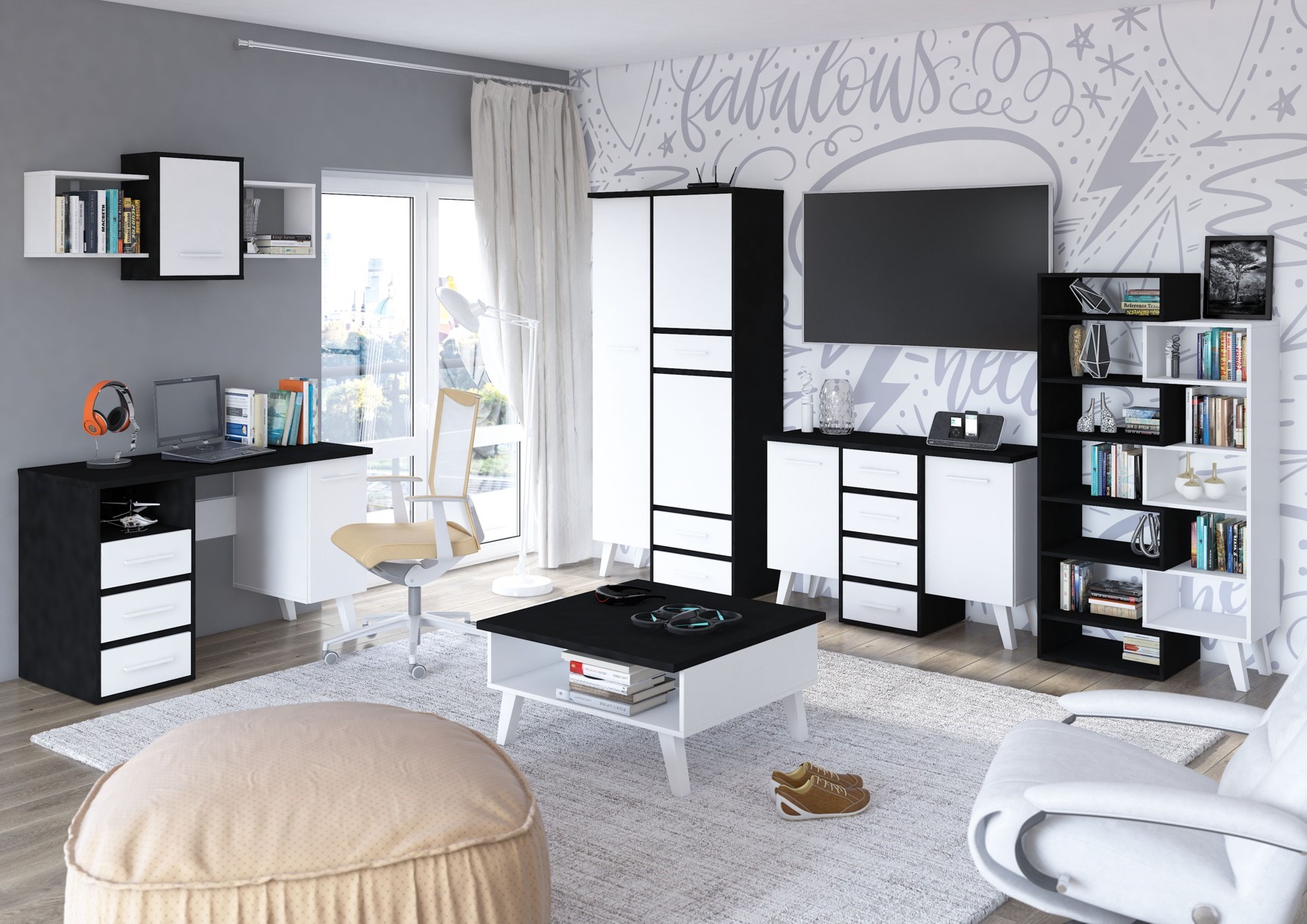 NORSID baldų komplektas Nr. 3 jaunimui