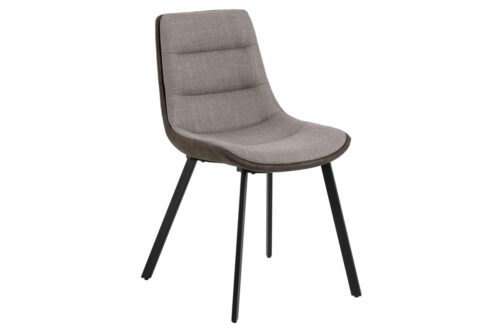 IDA šviesiai pilka rusvai pilka/antracito ruda (audinys „Basel 34“/„Preston 96“) – MODERNI APMUŠTA KĖDĖ SVETAINEI/VALGOMAJAM PALĖPEI