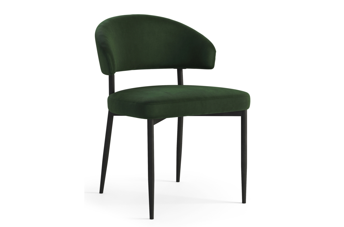 IRIS Forest Green (Victoria 68AC audinys) - MODERNI APMUŠTA KĖDĖ SVETAINEI / VALGOMAJAM, PALĖPĖS FORMAI