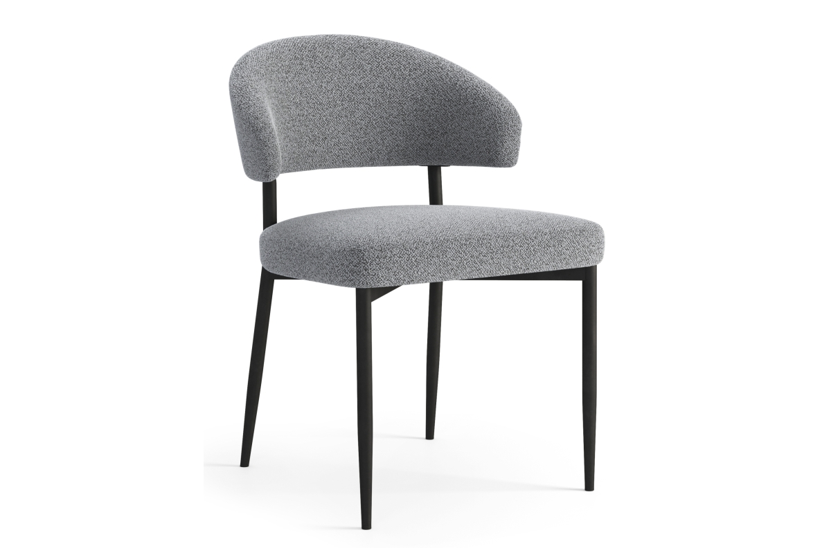 IRIS Gray (Monza 120 audinys) - MODERNI BUKLĖ APMUŠTA KĖDĖ SVETAINEI, VALGOMAJAM, BIURUI, PALĖPEI