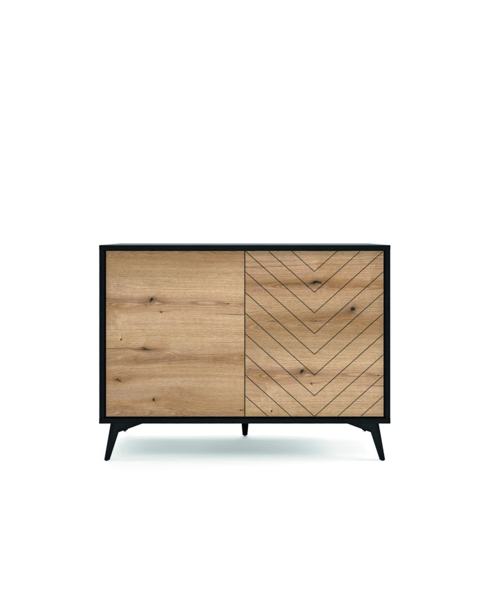 Diamond K104 komoda, dviejų durų, „Evoke Oak“ / juoda