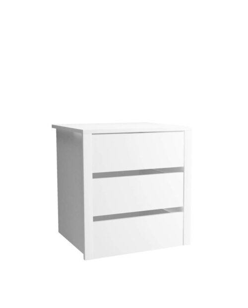 Komoda, spintos dėžė, stalčiai, balta