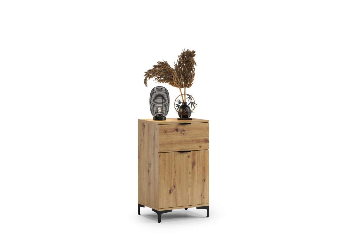 LANA K-50S Artisan Oak komoda - pastatoma spintelė su stalčiumi