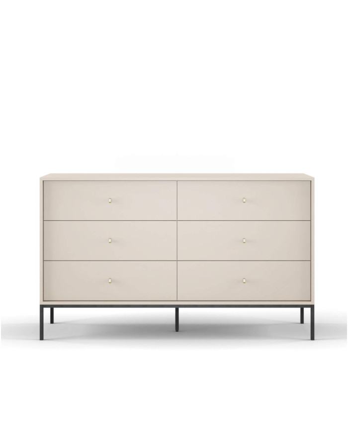 Mono MKS154 komoda, smėlio spalvos/juodas rėmas