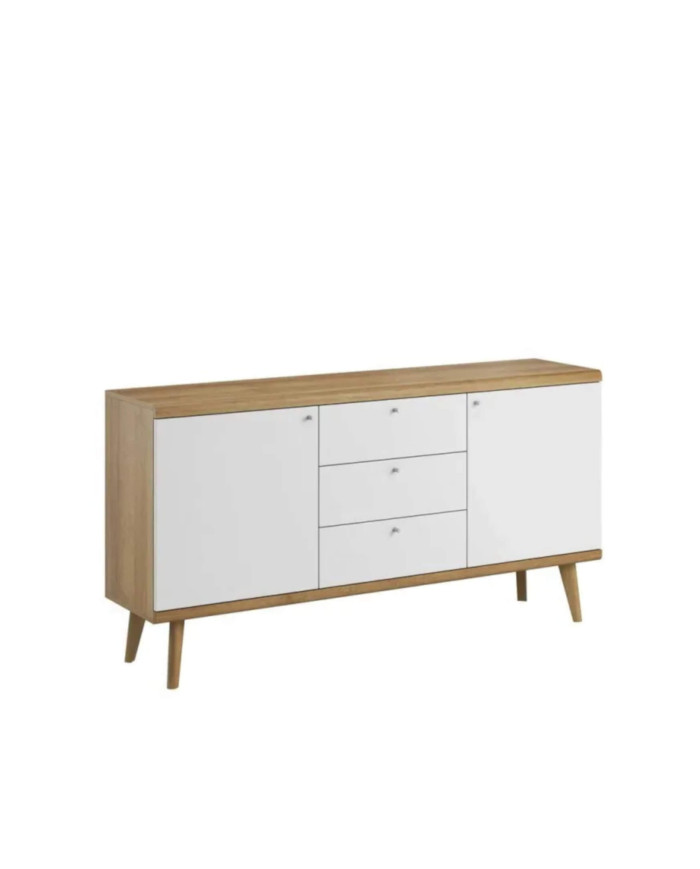 Primo PKSZ160 komoda, durelėmis, Riviera Oak/White