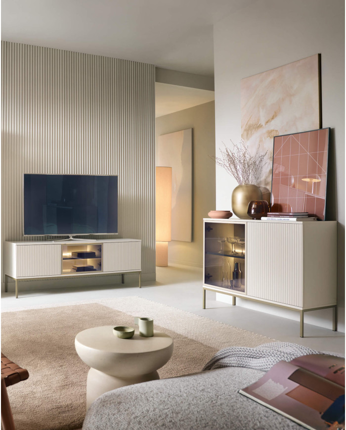 Sento K104 komoda, dviejų durų, su apšvietimu, Cashmiere — изображение 4