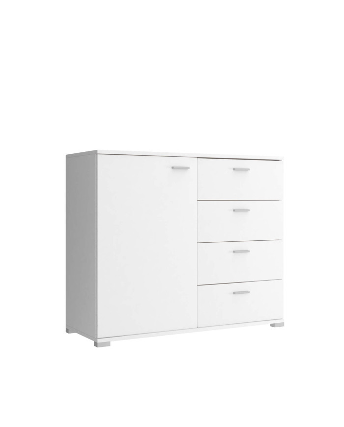 Komoda, 100 tipo, su durelėmis, stalčiais, balta
