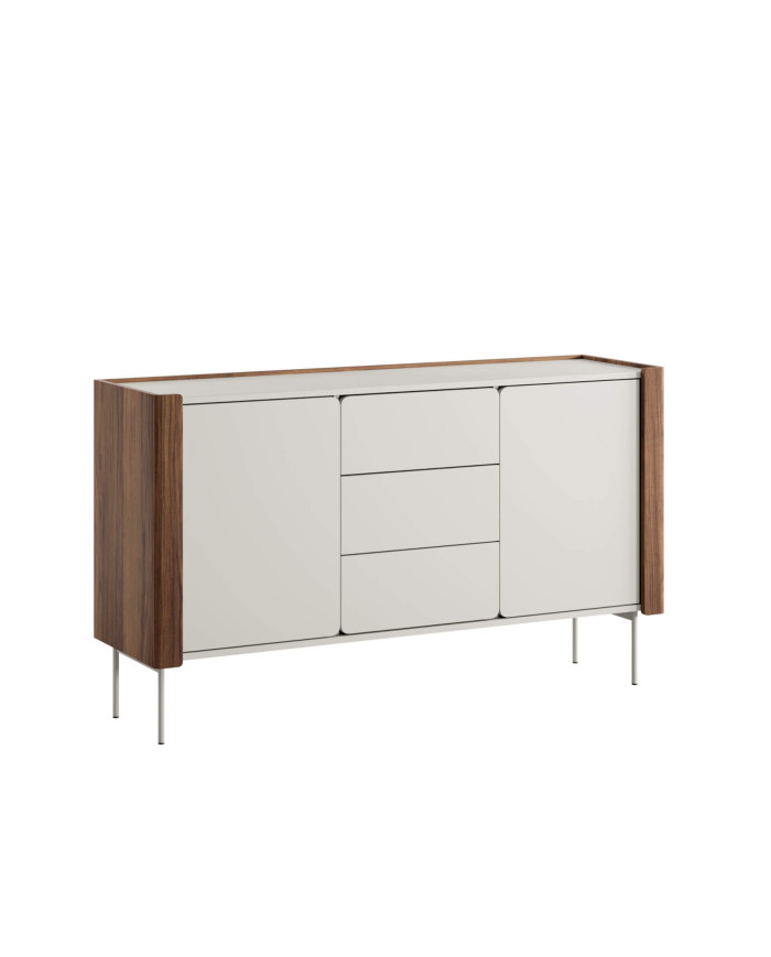 Wrap Apvyniojama komoda K-141, durelėmis, stalčiais, riešutmedžio/kašmyro spalvos