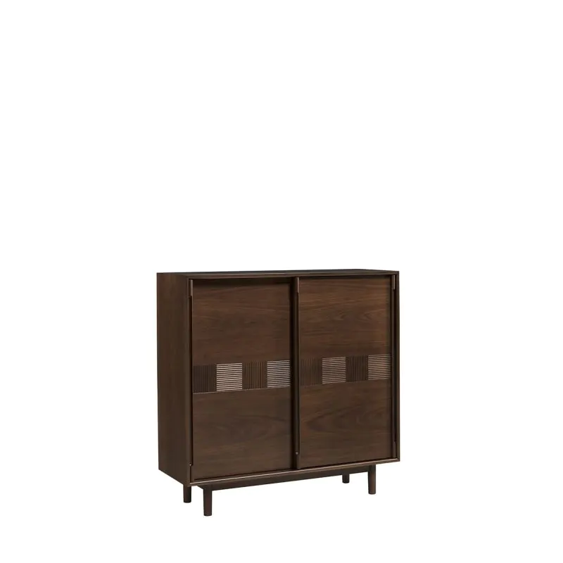 Aukšta komoda 110 CANTIERO - CAN.41.12 su stumdomomis durelėmis ir stalčiais