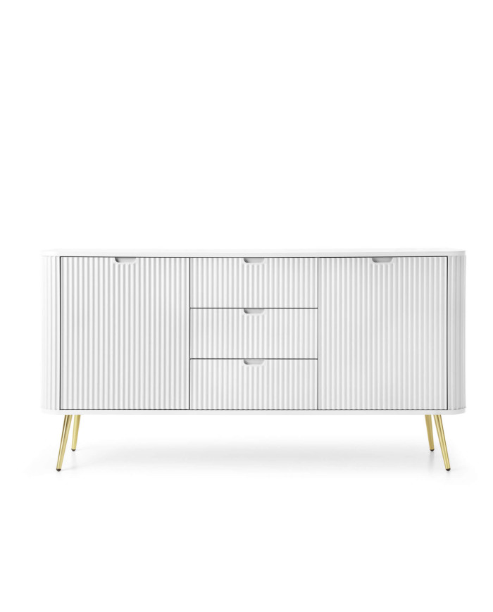 Zova KSZ-168 komoda, 2 durys, 3 stalčiai, balta