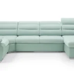 Korfu II kampinė sofa-lova su reguliuojamais galvos atlošais Gr1