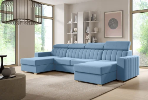 Laos išskleidžiama kampinė sofa, U formos