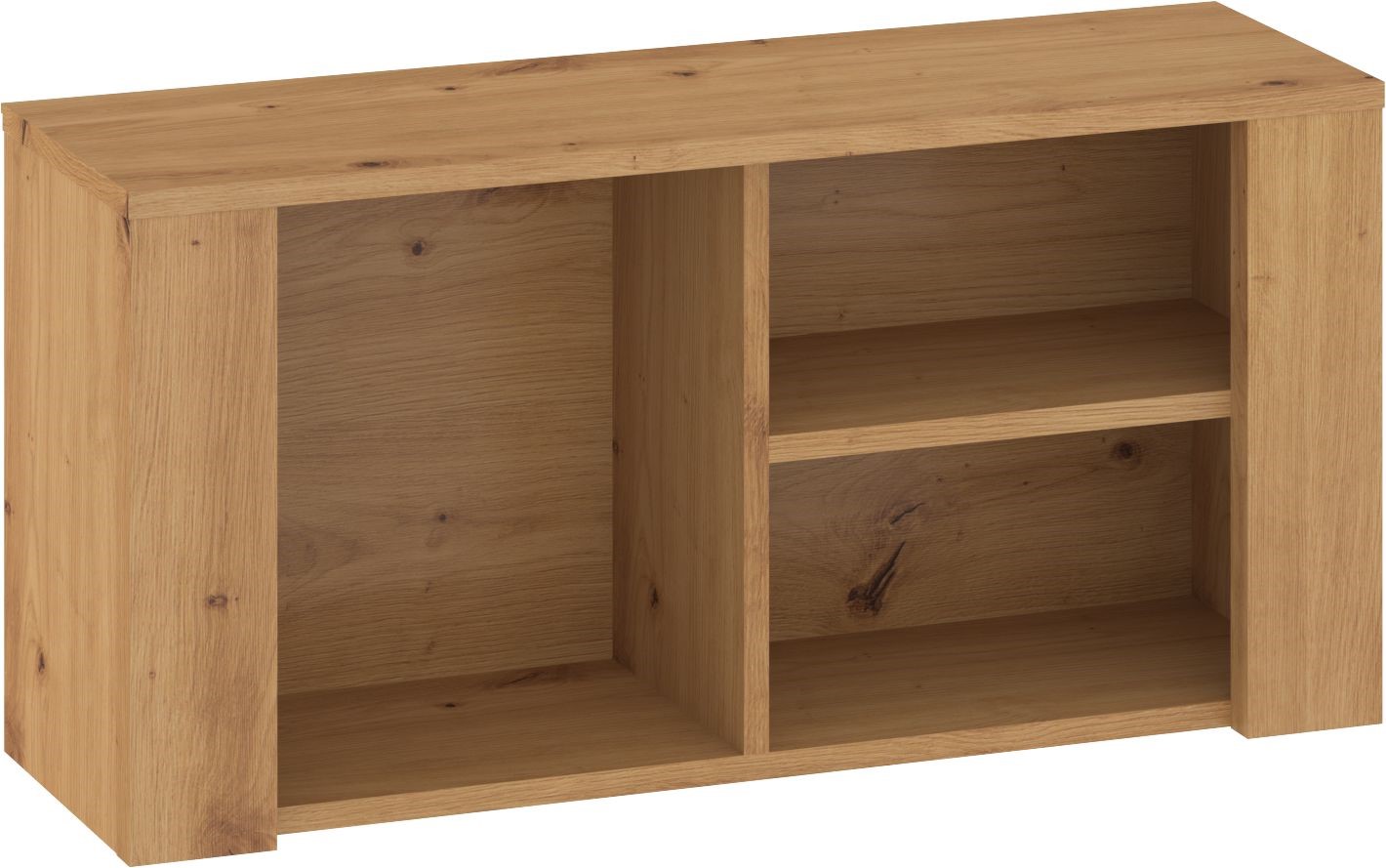 DELIS 07 baldų sieninė lentyna svetainei, ąžuolo spalvos