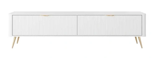 Lante TV spintelė 200 cm ant aukštų kojelių, balta