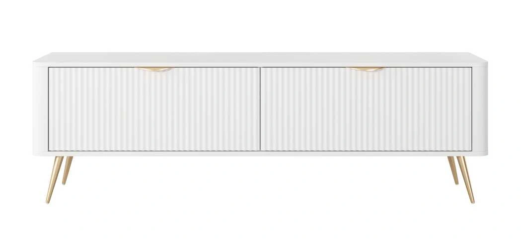 Lante TV spintelė 163 cm ant aukštų kojelių, balta