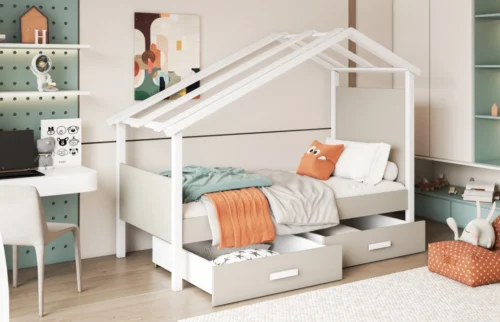 LARYSA jaunimo namelio lova 90×200 cm