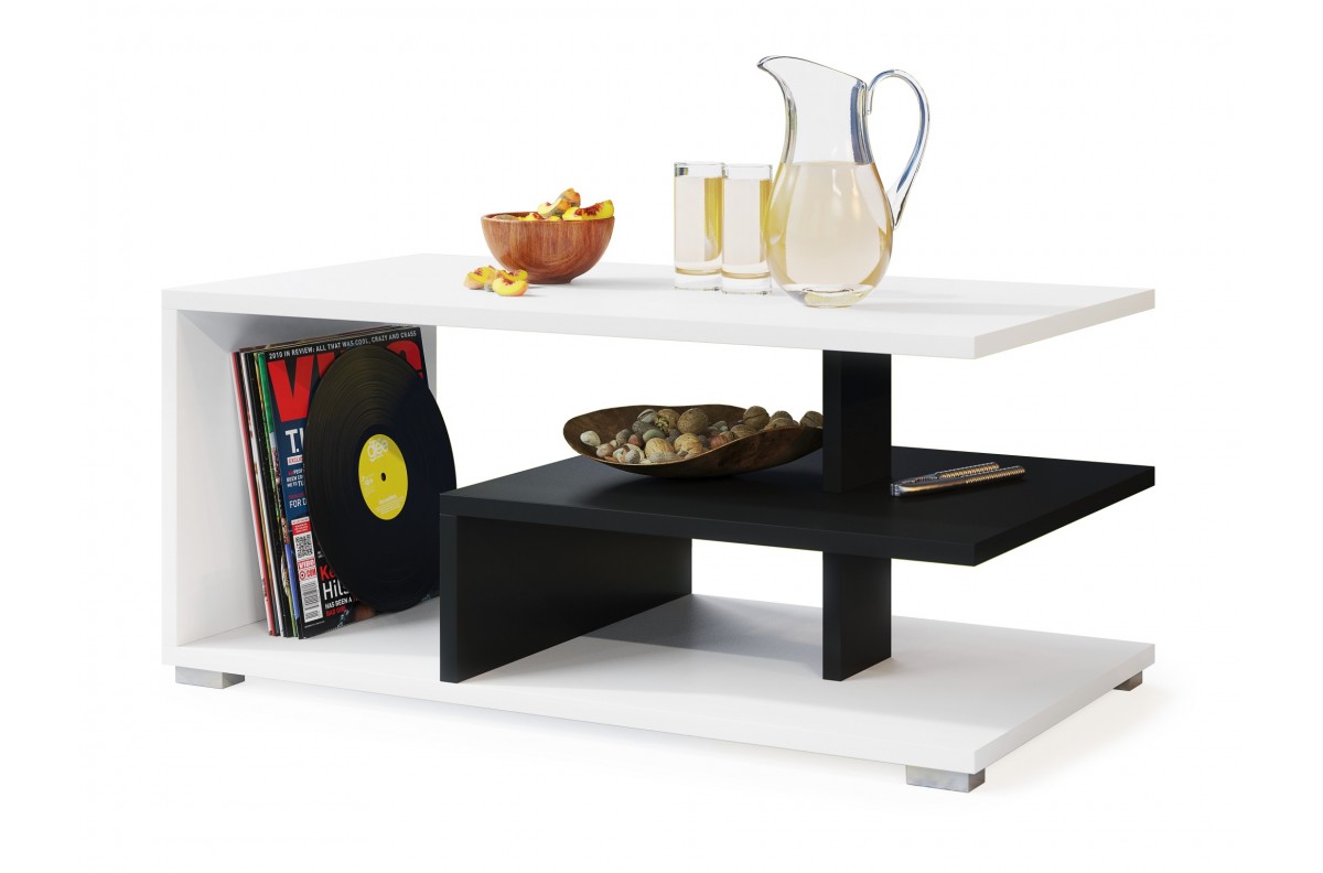 LINK Balta/Juoda - MODERNUS KAVOS STALIUKAS SU LENTYNA