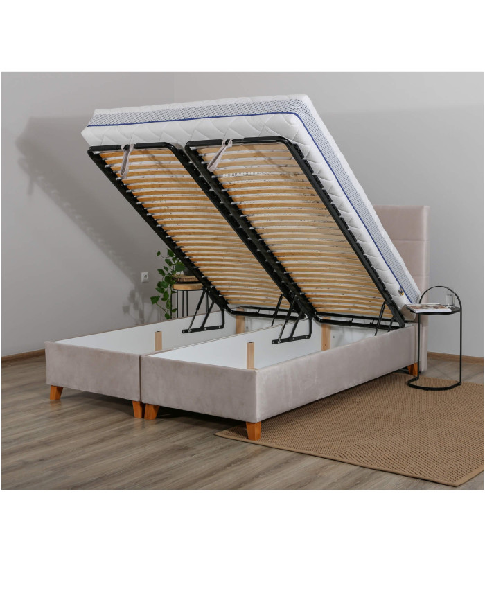 Mona minkštos lovos 140x200 cm, konteineriai, rėmas su pakėlimo mechanizmu — изображение 4