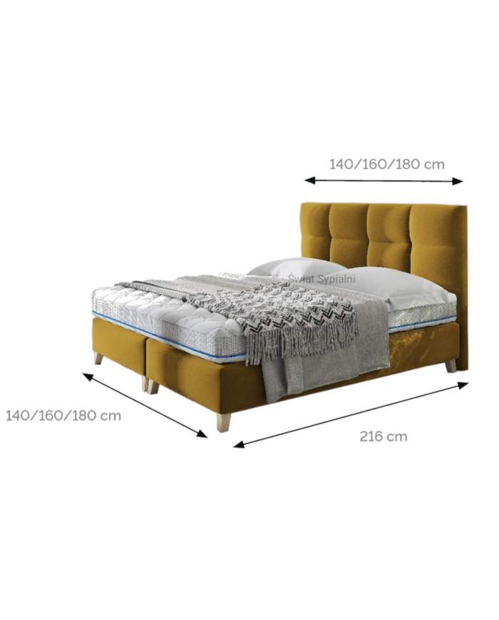 Mona minkštos lovos 140x200 cm, konteineriai, rėmas su pakėlimo mechanizmu — изображение 6