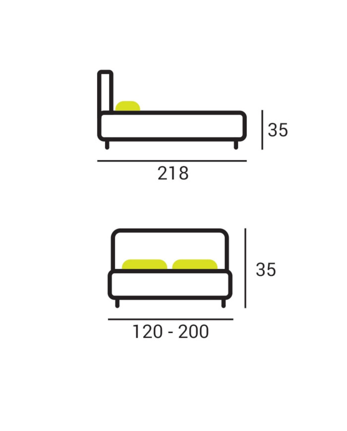 Polo minkštos lovos 180x200 cm, konteineris, rėmas - Paveikslėlis 7