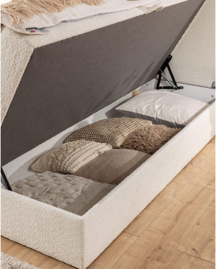 Alba kontinentinė lova 160x200, apmušta, čiužiniai, čiužinys su užtiesalu, konteineris - Paveikslėlis 6