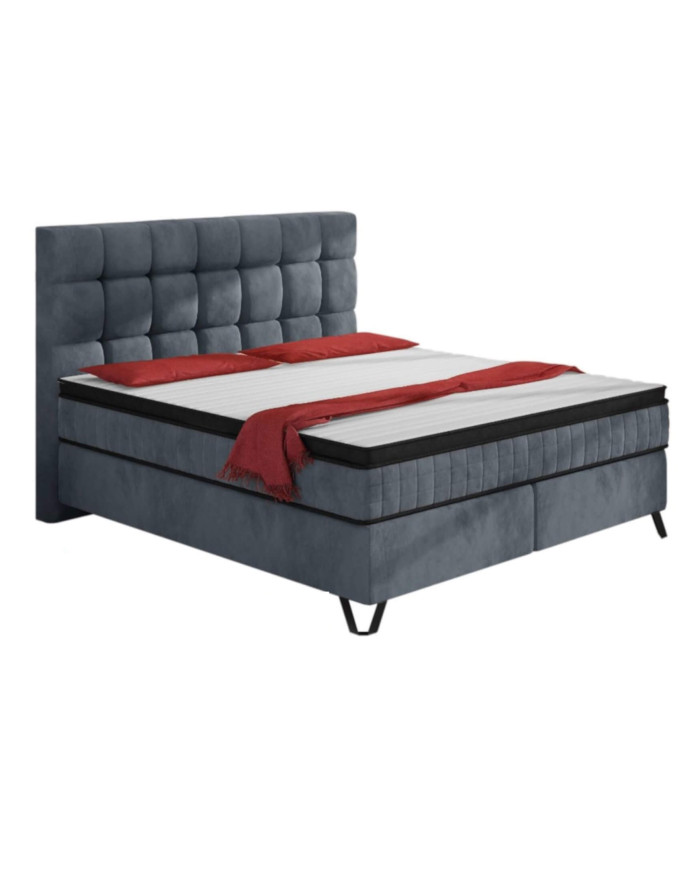 Aleksandro kontinentinė lova, 160x200 cm, apmušta, su daugiakišenėmis ir kišeniniu čiužiniu