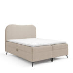 Ambra kontinentinė lova 120x200, apmušta, čiužiniai, čiužinys su užtiesalu, konteineris