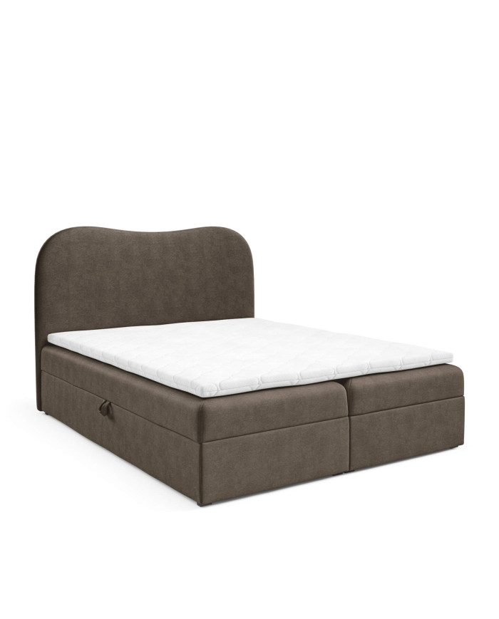 „Ambra Lux“ kontinentinė lova 120x200, apmušta, čiužiniai, čiužinys antčiužiniui, konteineris - Paveikslėlis 2