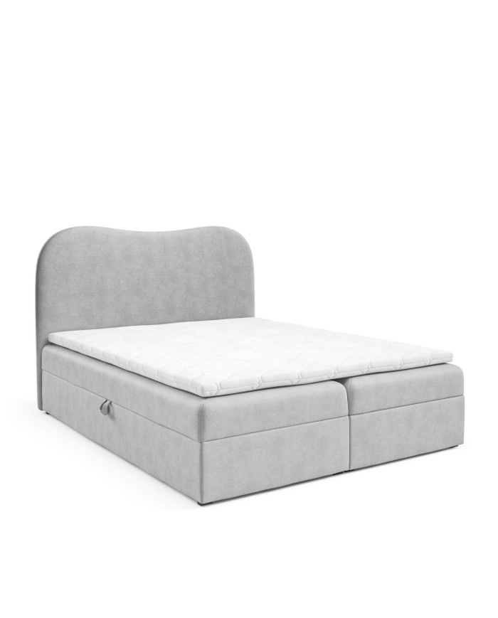 „Ambra Lux“ kontinentinė lova 120x200, apmušta, čiužiniai, čiužinys antčiužiniui, konteineris - Paveikslėlis 4