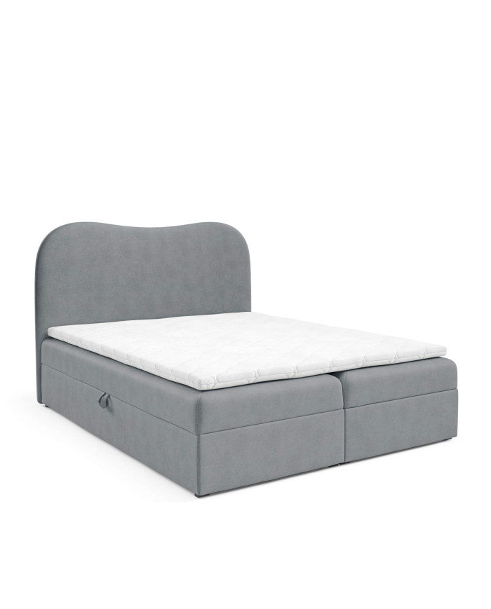 „Ambra Lux“ kontinentinė lova 120x200, apmušta, čiužiniai, čiužinys antčiužiniui, konteineris - Paveikslėlis 5