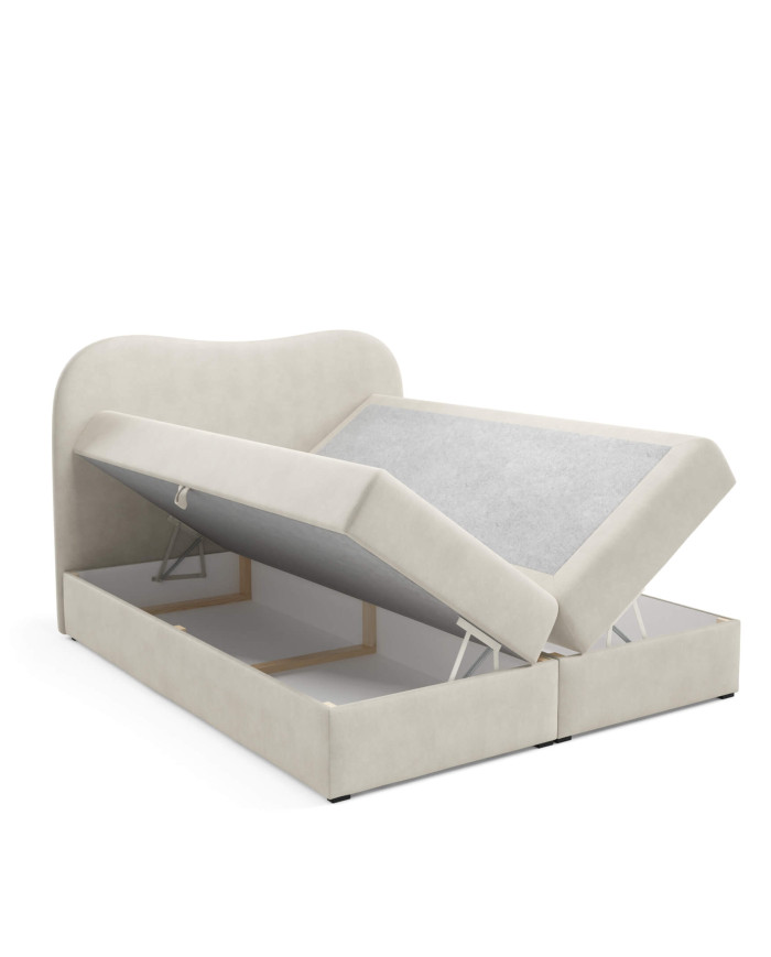 „Ambra Lux“ kontinentinė lova 120x200, apmušta, čiužiniai, čiužinys antčiužiniui, konteineris - Paveikslėlis 7