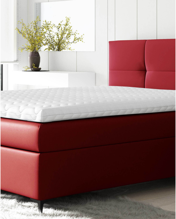 Bari kontinentinė lova 160x200, apmušta, čiužinys, čiužinuko užtiesalas, konteineris - Paveikslėlis 5