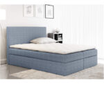 Paprasta kontinentinė lova 120x200, apmušta, čiužinys, čiužinuko užtiesalas, konteineris