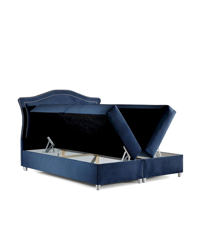 Bedran kontinentinė lova 200x200, apmušta, čiužinys, čiužinuko užtiesalas, konteineris - Paveikslėlis 7