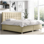 Bella kontinentinė lova 180x200, apmušta, čiužinys, čiužinuko užtiesalas, konteineris