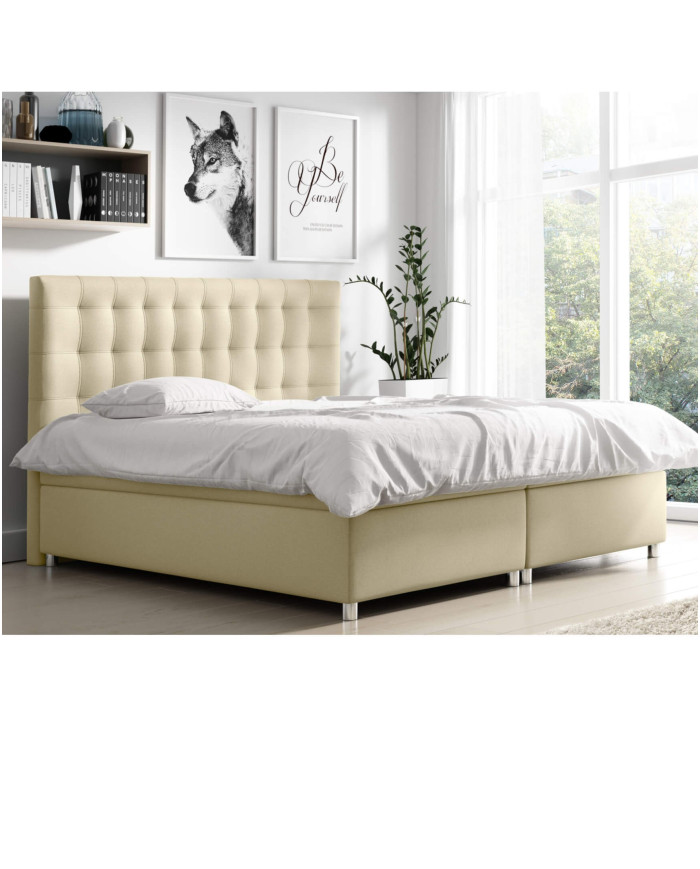 Bella kontinentinė lova 200x200, apmušta, čiužinys, čiužinuko užtiesalas, konteineris - Paveikslėlis 2