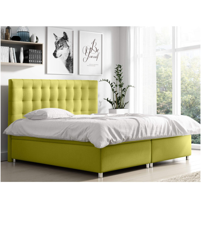 Bella kontinentinė lova 200x200, apmušta, čiužinys, čiužinuko užtiesalas, konteineris - Paveikslėlis 3