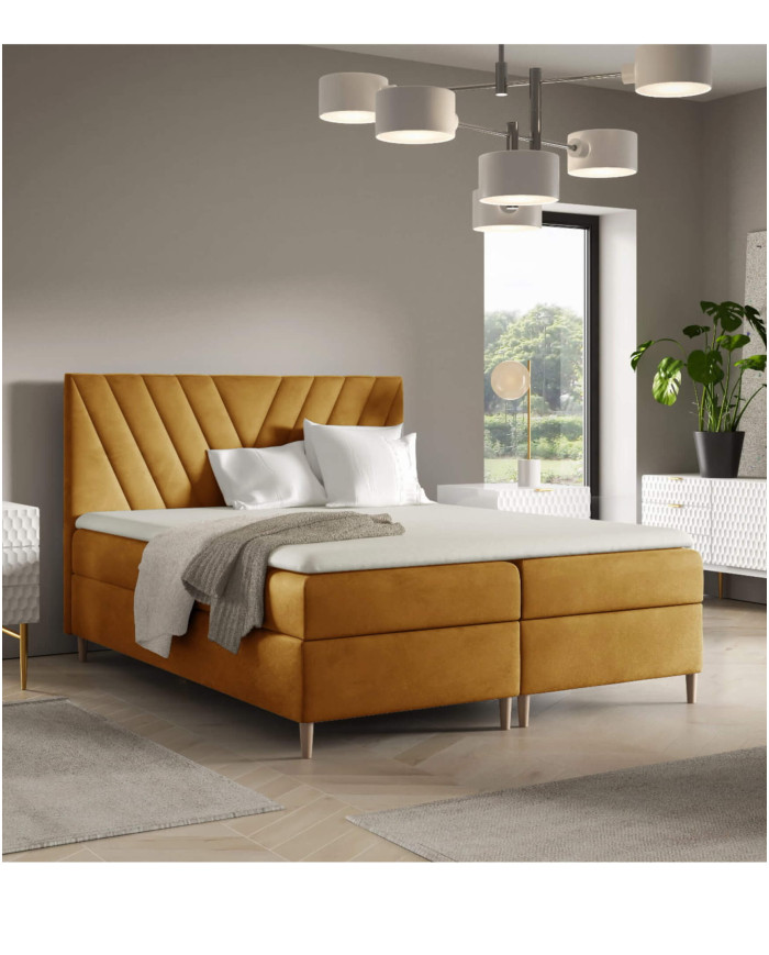 Beno kontinentinė lova 120x200, apmušta, čiužiniai, čiužinys, čiužinuko užtiesalas, konteineris - Paveikslėlis 6