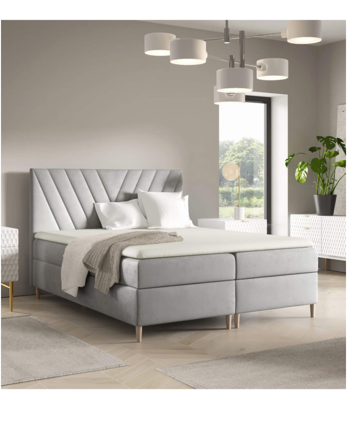 Beno kontinentinė lova 160x200, apmušta, čiužiniai, čiužinys antčiužiniui, konteineris - Paveikslėlis 7