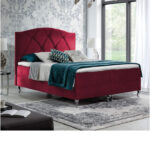 Brando kontinentinė lova 120x200, apmušta, čiužinys, čiužinuko užtiesalas, konteineris