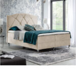 Brando kontinentinė lova 180x200, apmušta, čiužinys, čiužinuko užtiesalas, konteineris