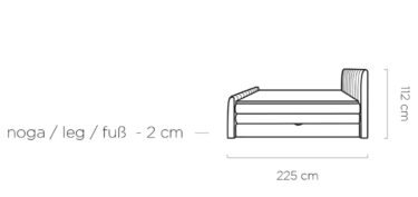 Carina kontinentinė lova 160x200 Gr1 — изображение 6