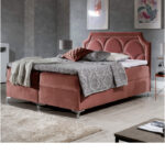 „Caschmire“ kontinentinė lova 140x200, apmušta, čiužinys, čiužinuko užtiesalas, konteineris