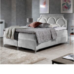 „Caschmire“ kontinentinė lova 180x200, apmušta, čiužinys, čiužinuko užtiesalas, konteineris