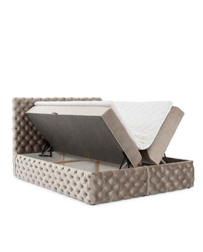 „Castel“ kontinentinė lova 180x200, apmušta, čiužiniai, čiužinys antčiužinys, konteineris - Paveikslėlis 2