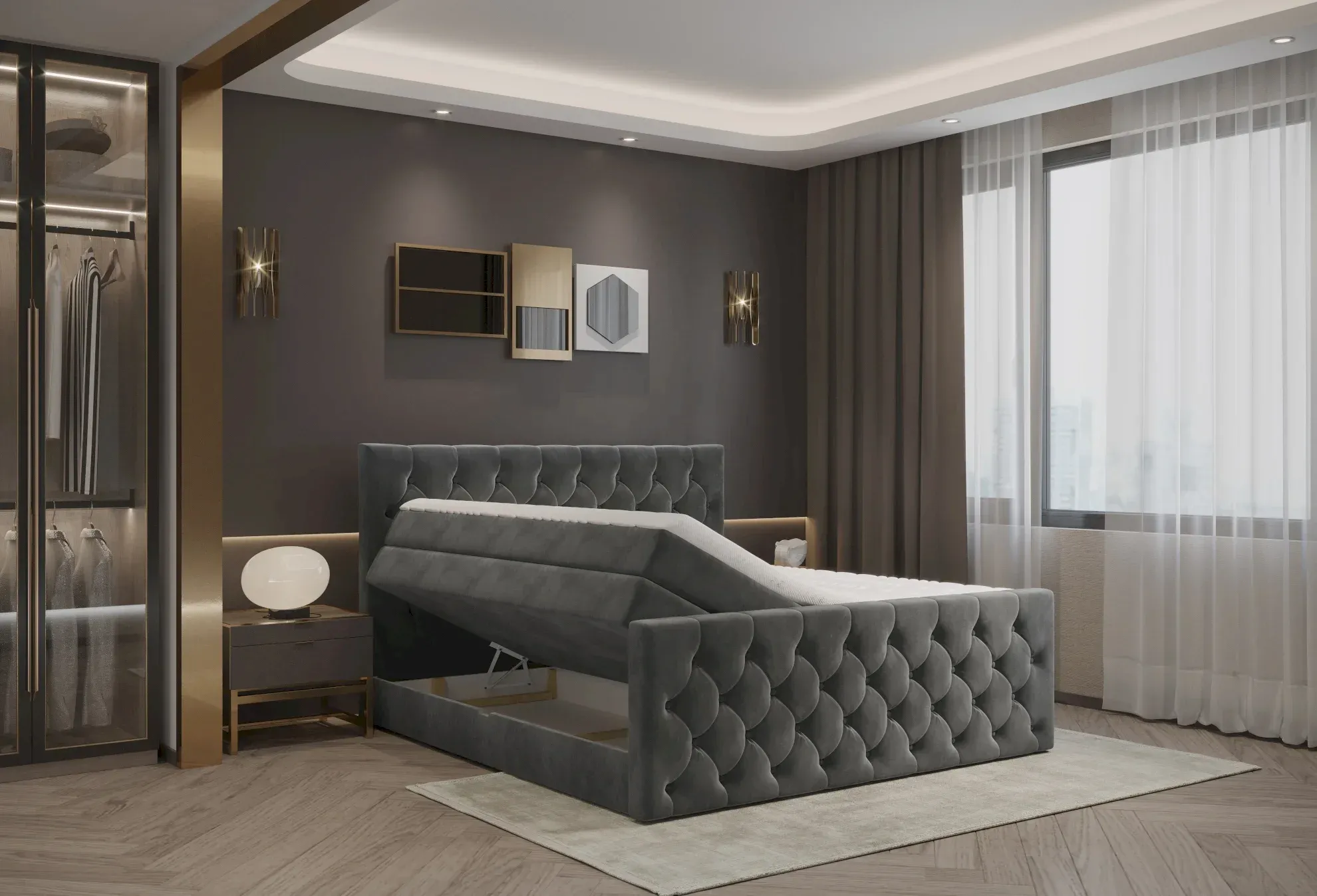 Charles kontinentinė lova 180x200 Gr1 - Paveikslėlis 6