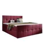 Šarlotės kontinentinė lova 160x200, apmušta, čiužiniai, čiužinys su užtiesalu, konteineris