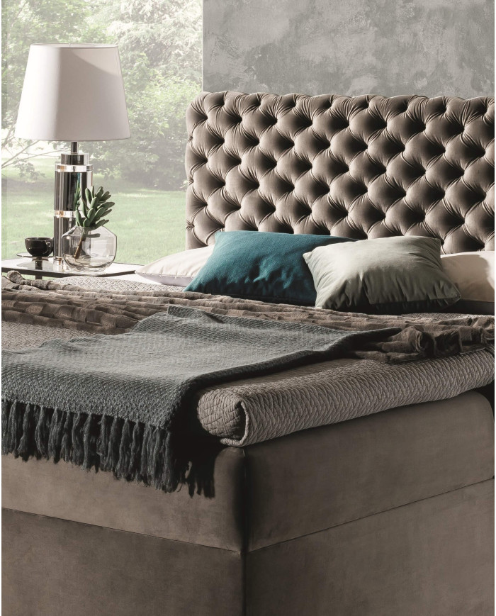 Česterfildo kontinentinė lova 140x200, apmušta, čiužinys, čiužinuko užtiesalas, konteineris - Paveikslėlis 6